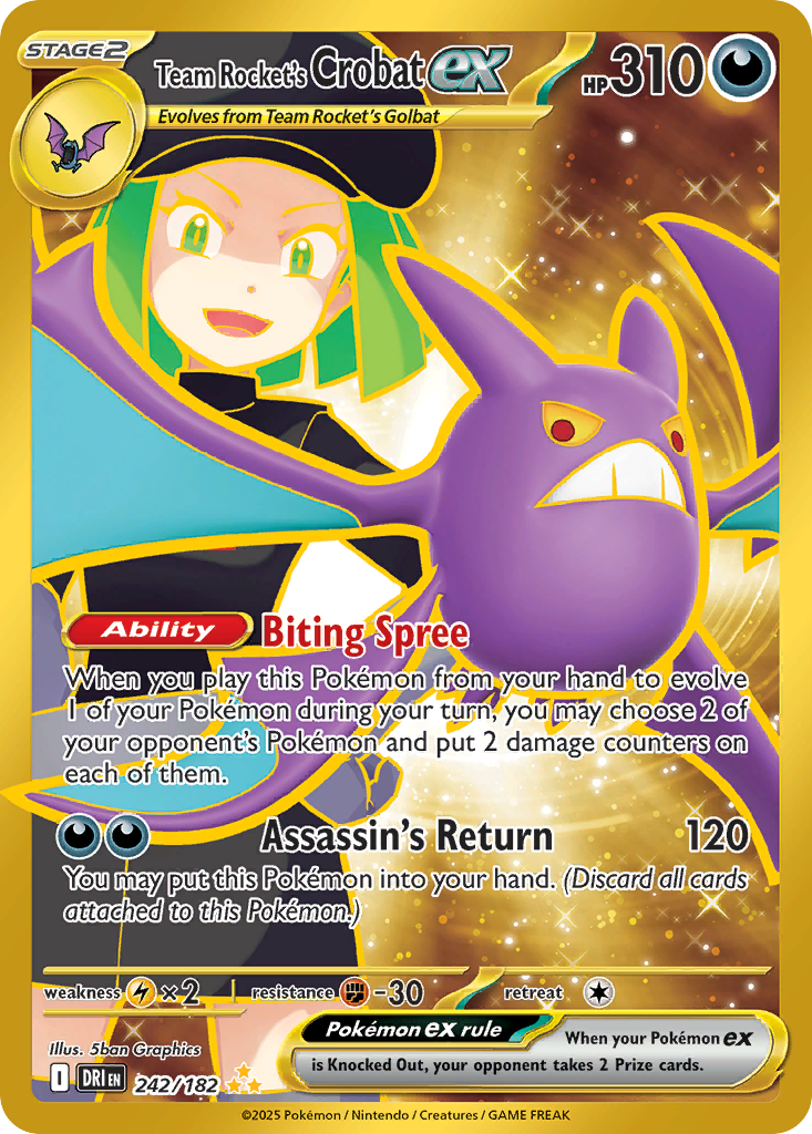 Team Rocket's Crobat ex 242/244 Hyper Rare