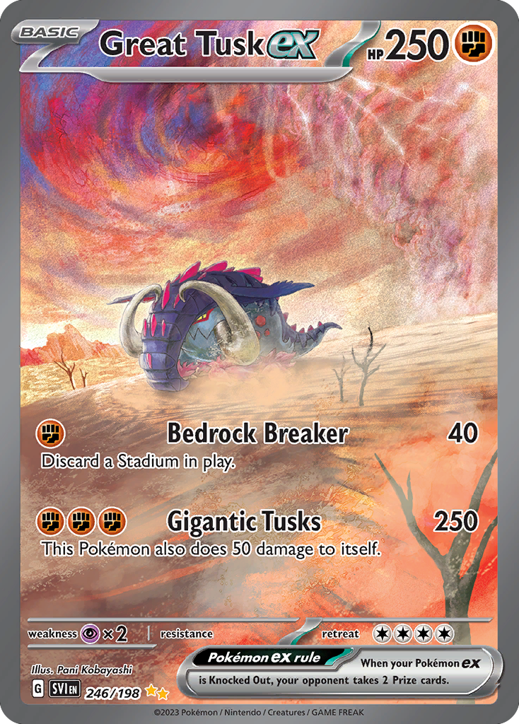 Great Tusk ex 246/258 Special Illustration Rare