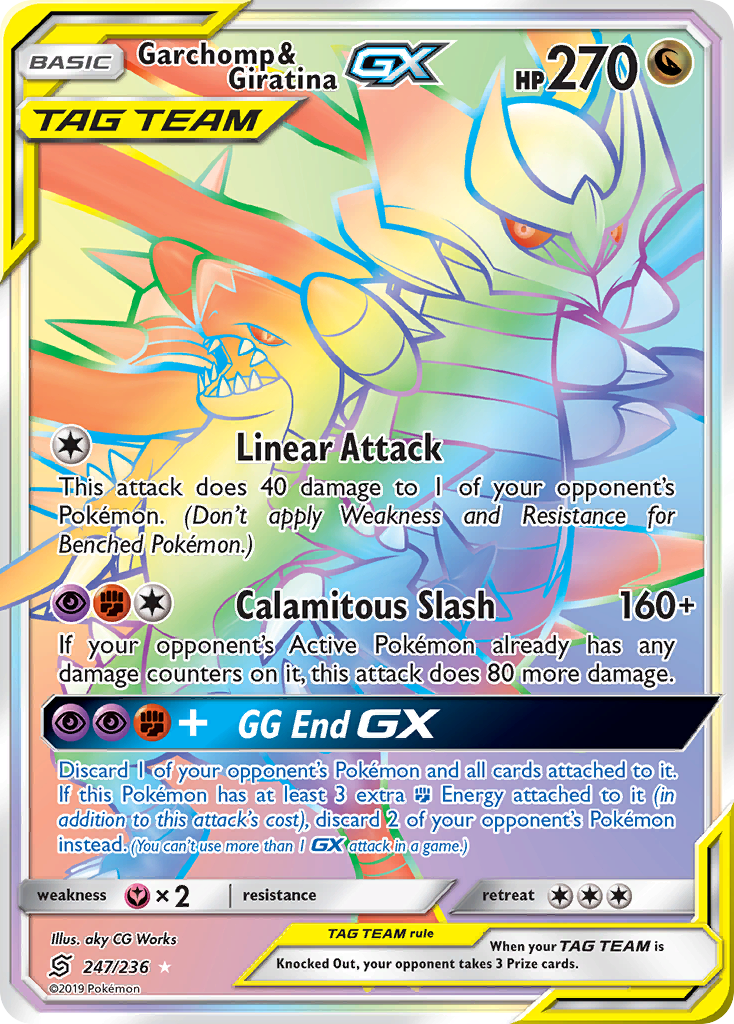 Garchomp & Giratina-GX 247/260 Rare Rainbow
