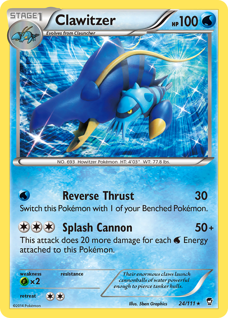 Clawitzer 024/114 Rare Holo
