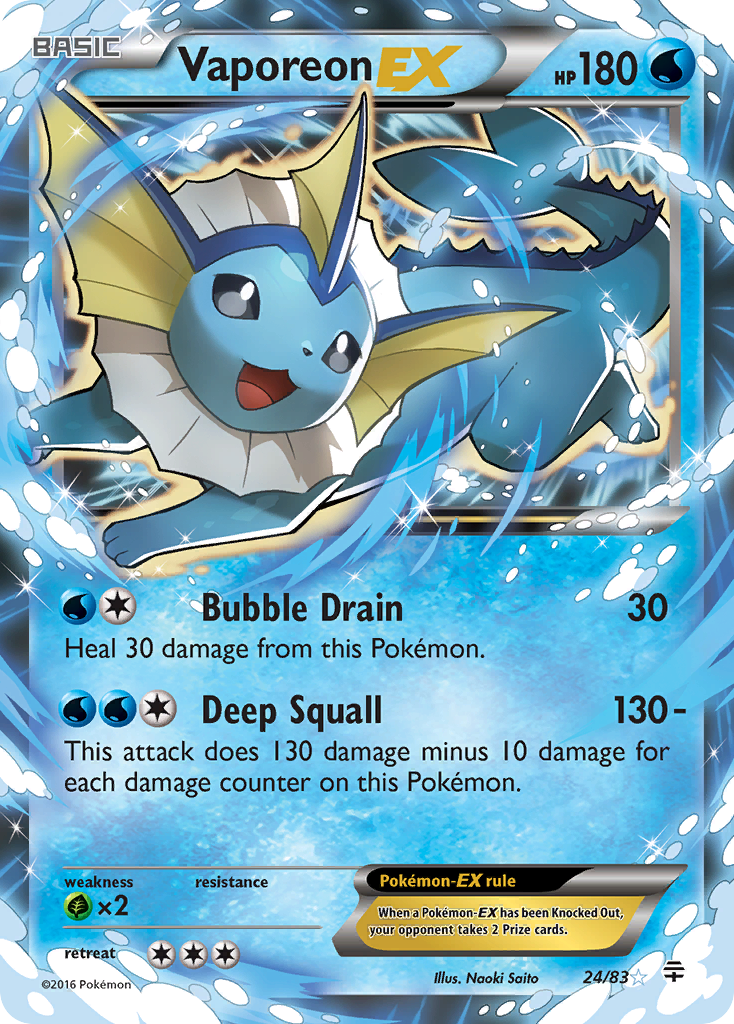 Vaporeon-EX 024/117 Rare Holo EX