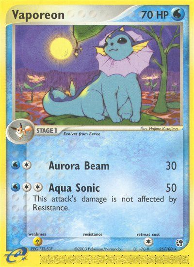Vaporeon 025/100 Rare