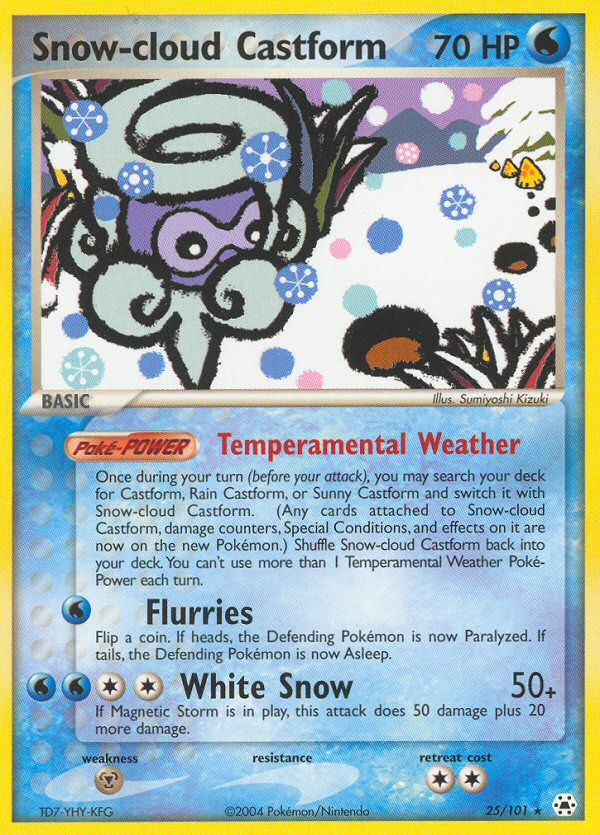Snow-cloud Castform 025/102 Rare