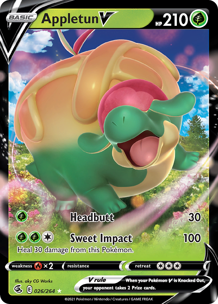 Appletun V 026/284 Rare Holo V