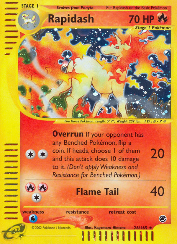 Rapidash 026/165 Rare Holo