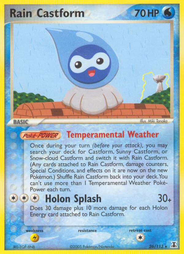 Rain Castform 026/114 Rare