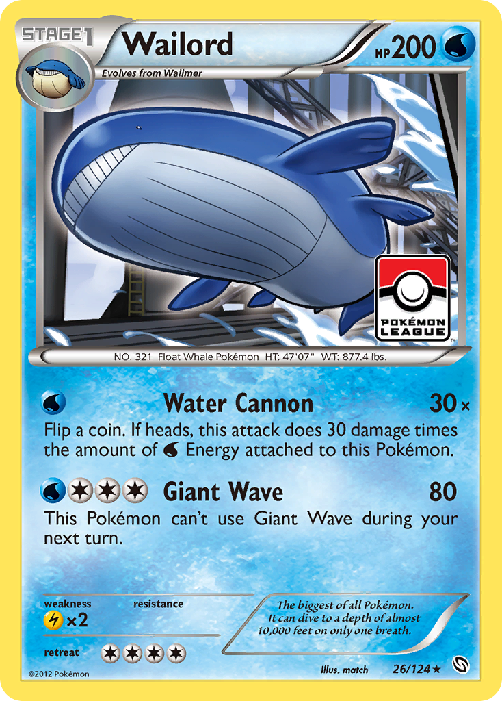 Wailord 026/128 Rare Holo