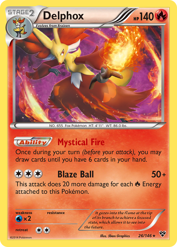 Delphox 026/146 Rare Holo
