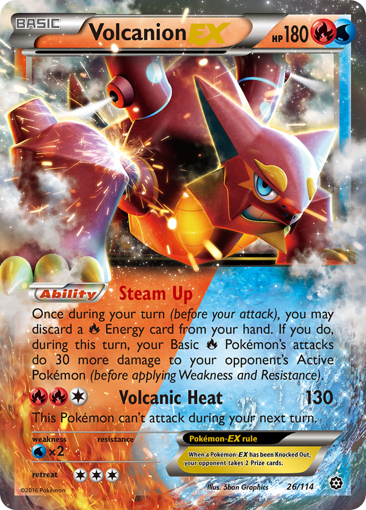 Volcanion-EX 026/116 Rare Holo EX