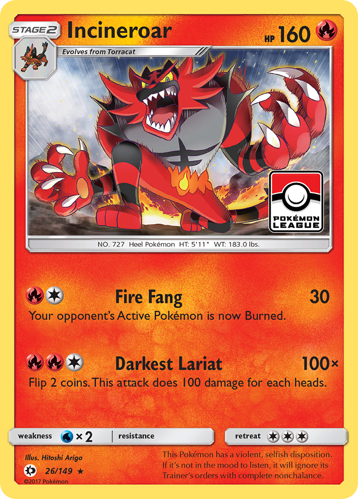 Incineroar 026/173 Rare