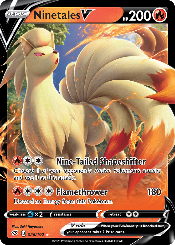 Ninetales V 026/209 Rare Holo V