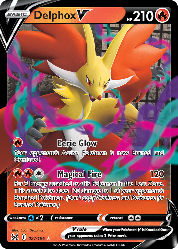 Delphox V 027/217 Rare Holo V