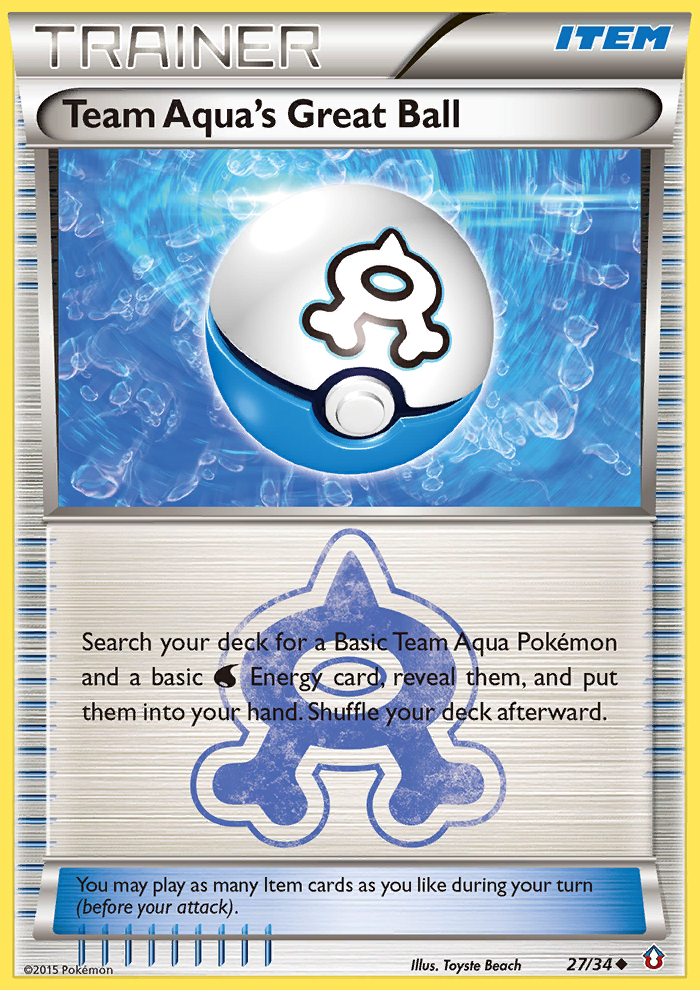 Team Aqua's Great Ball 027/34 Uncommon