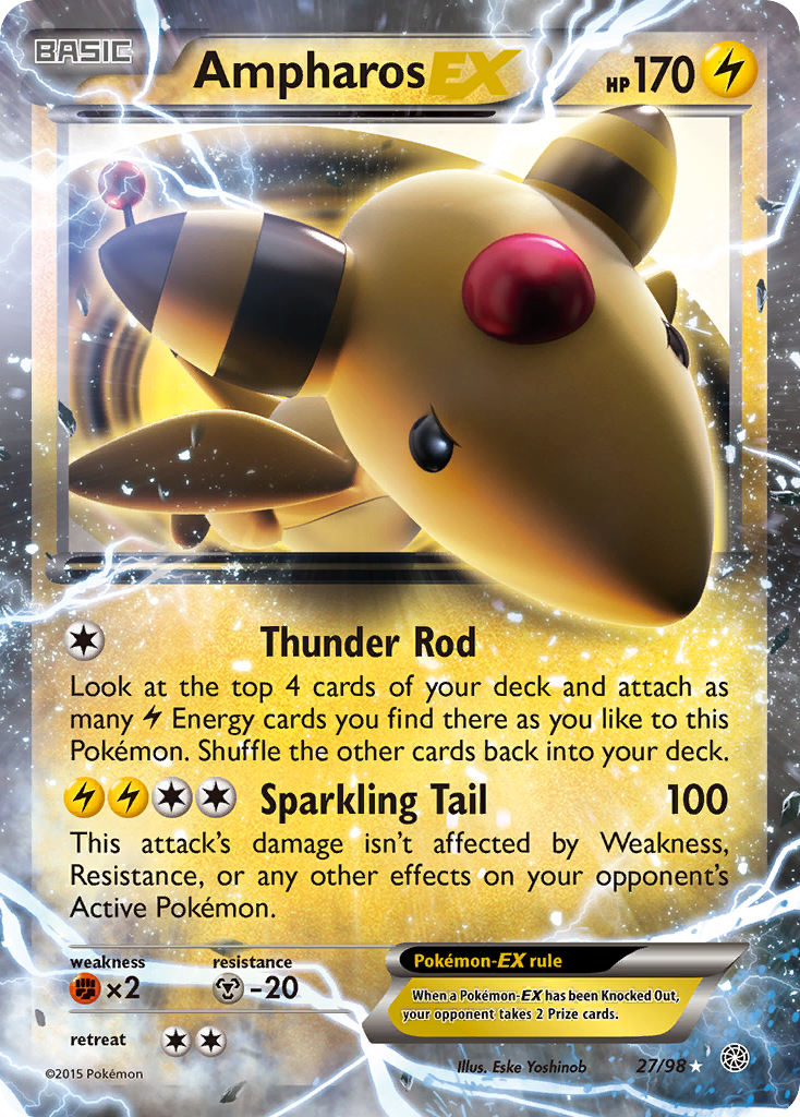 Ampharos-EX 027/100 Rare Holo EX