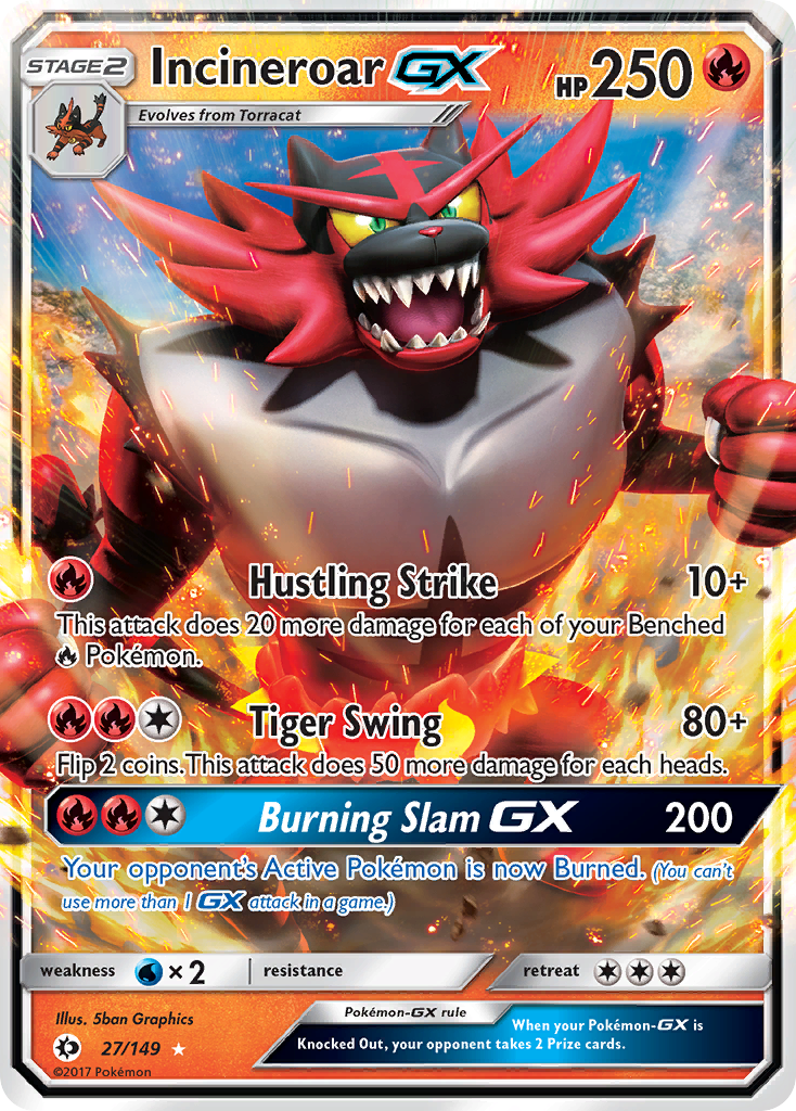 Incineroar-GX 027/173 Rare Holo GX