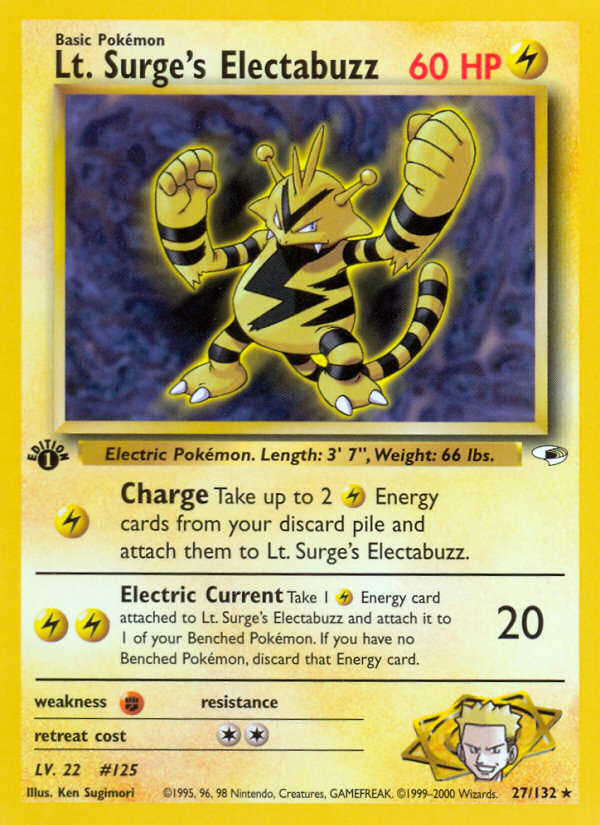Lt. Surge's Electabuzz 027/132 Rare