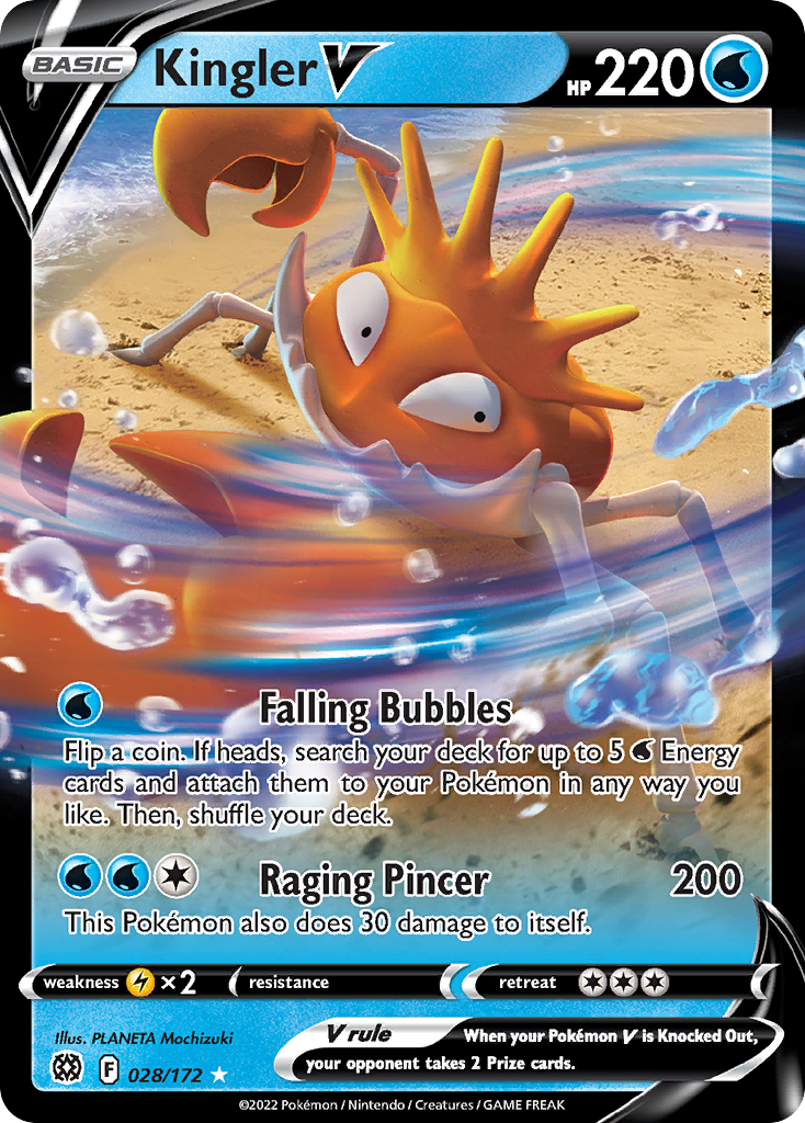Kingler V 028/186 Rare Holo V