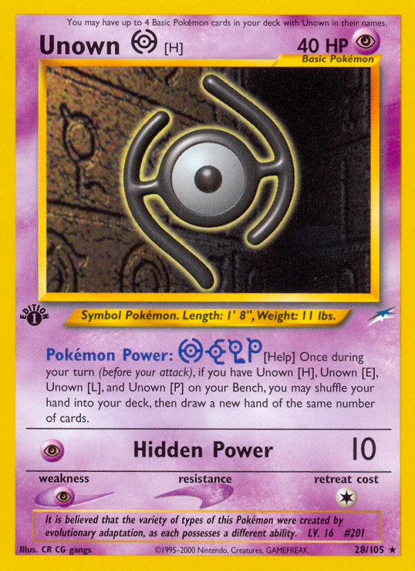Unown [H] 028/113 Rare