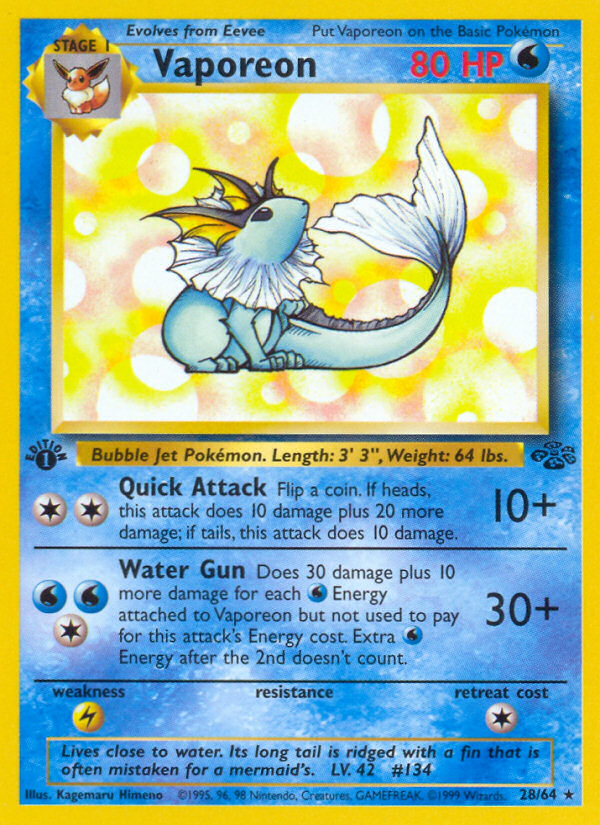 Vaporeon 028/64 Rare