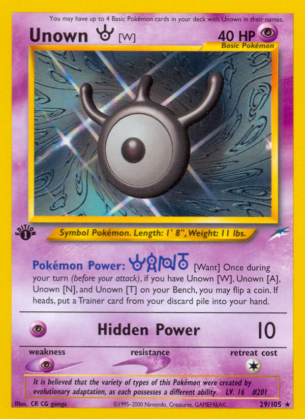 Unown [W] 029/113 Rare
