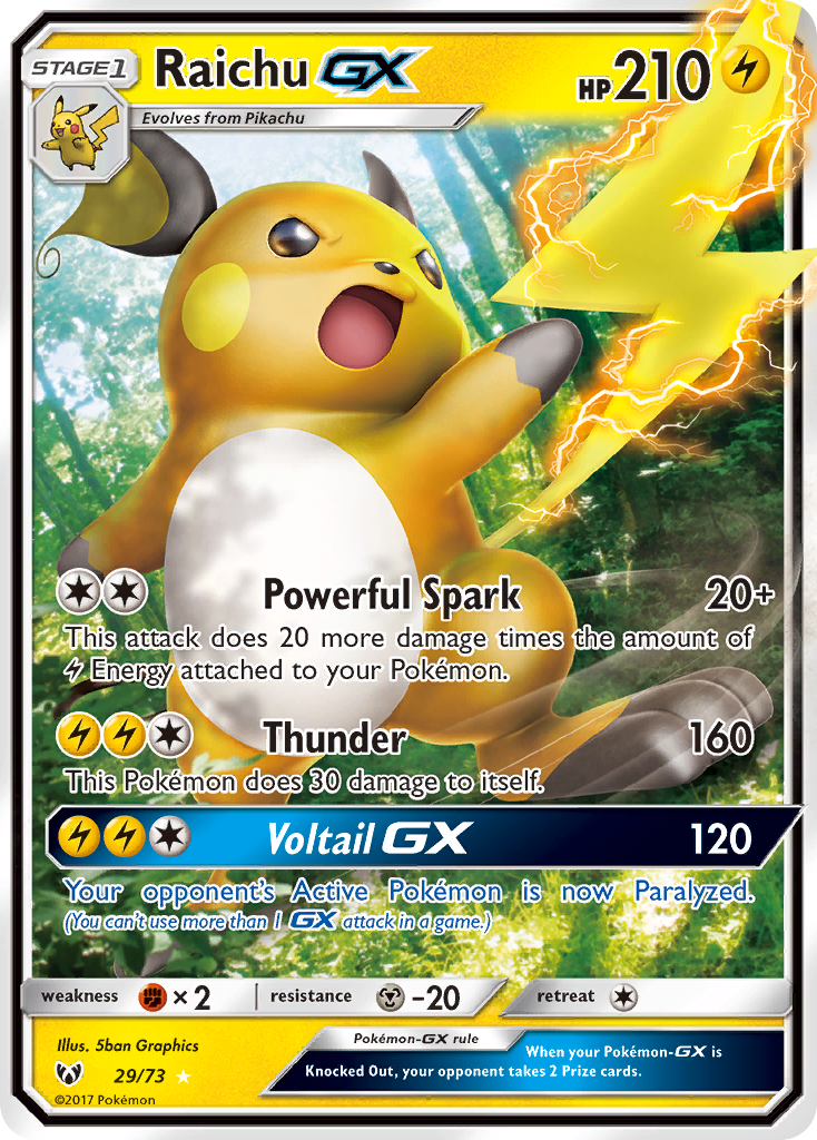 Raichu-GX 029/81 Rare Holo GX