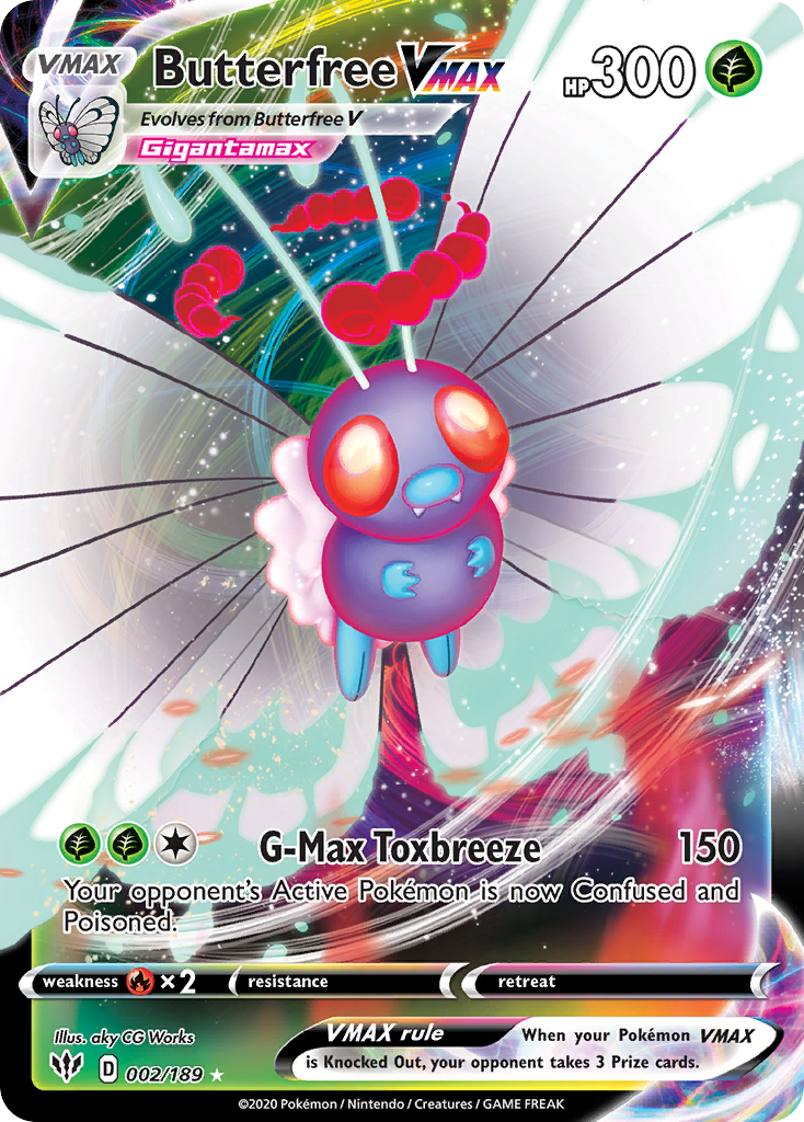 Butterfree VMAX 002/201 Rare Holo VMAX