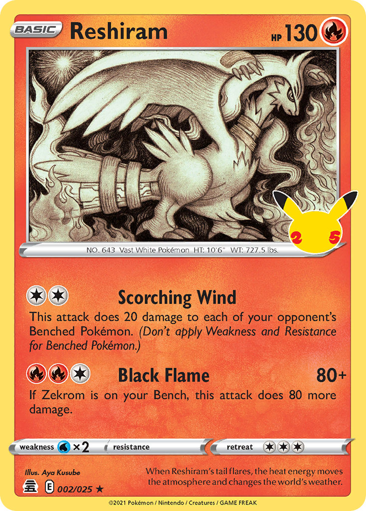 Reshiram 002/25 Rare