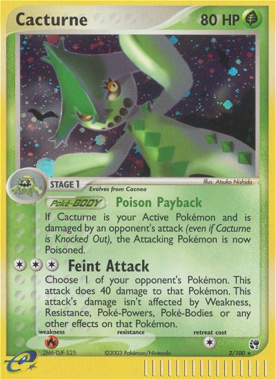 Cacturne 002/100 Rare Holo