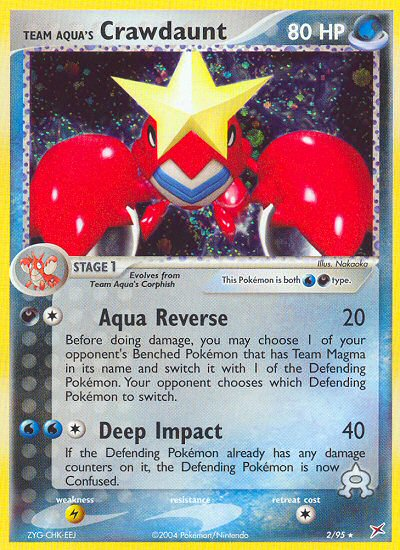 Team Aqua's Crawdaunt 002/97 Rare Holo