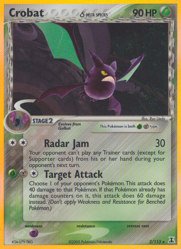 Crobat δ 002/114 Rare Holo