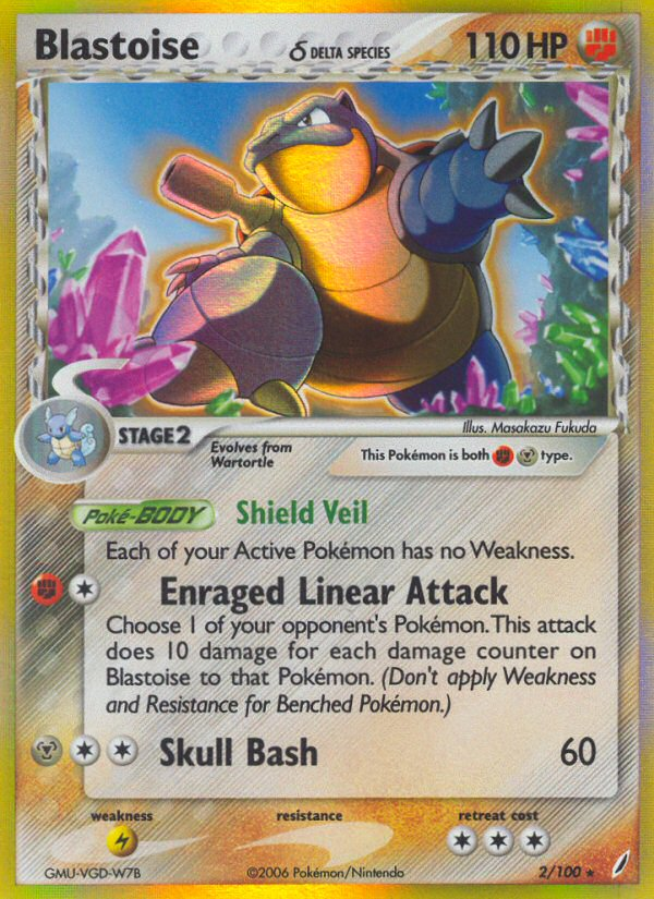 Blastoise δ 002/100 Rare Holo
