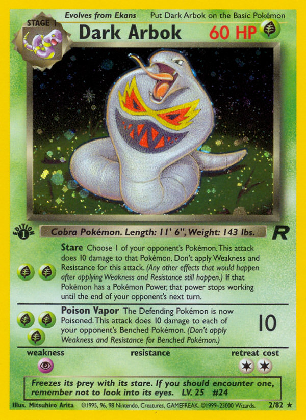Dark Arbok 002/83 Rare Holo
