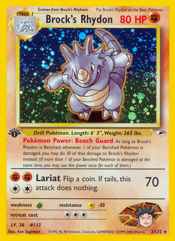 Brock's Rhydon 002/132 Rare Holo