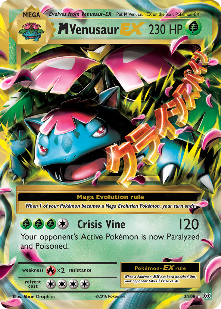 M Venusaur-EX 002/113 Rare Holo EX