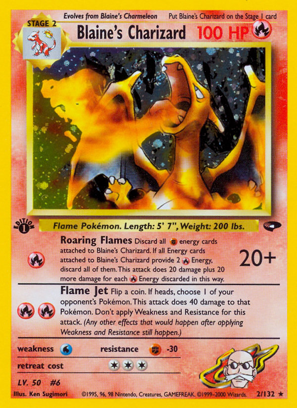 Blaine's Charizard 002/132 Rare Holo
