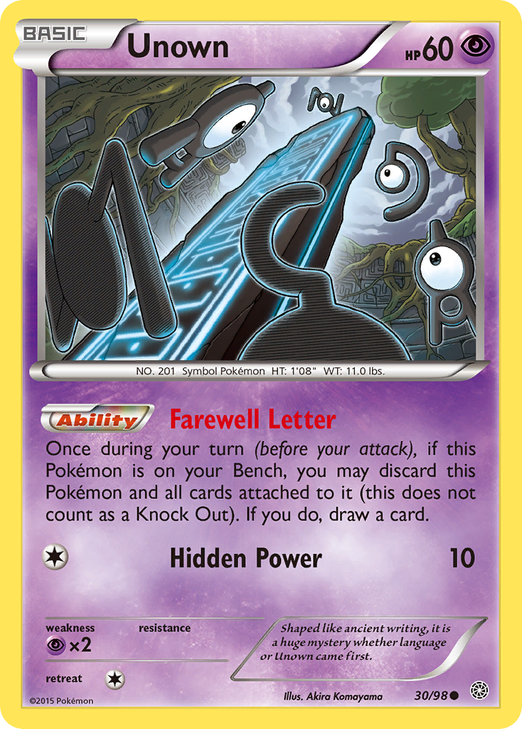Unown 030/100 Common