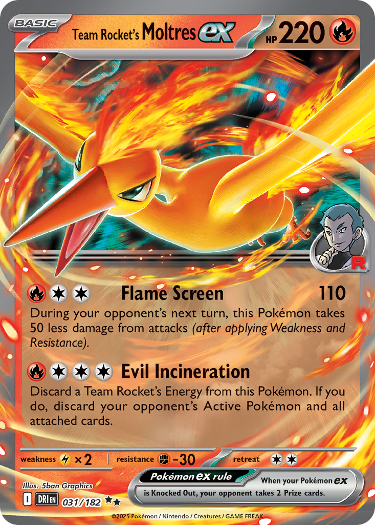 Team Rocket's Moltres ex 031/244 Double Rare