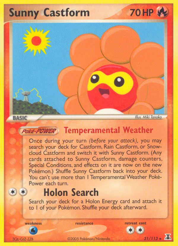Sunny Castform 031/114 Rare