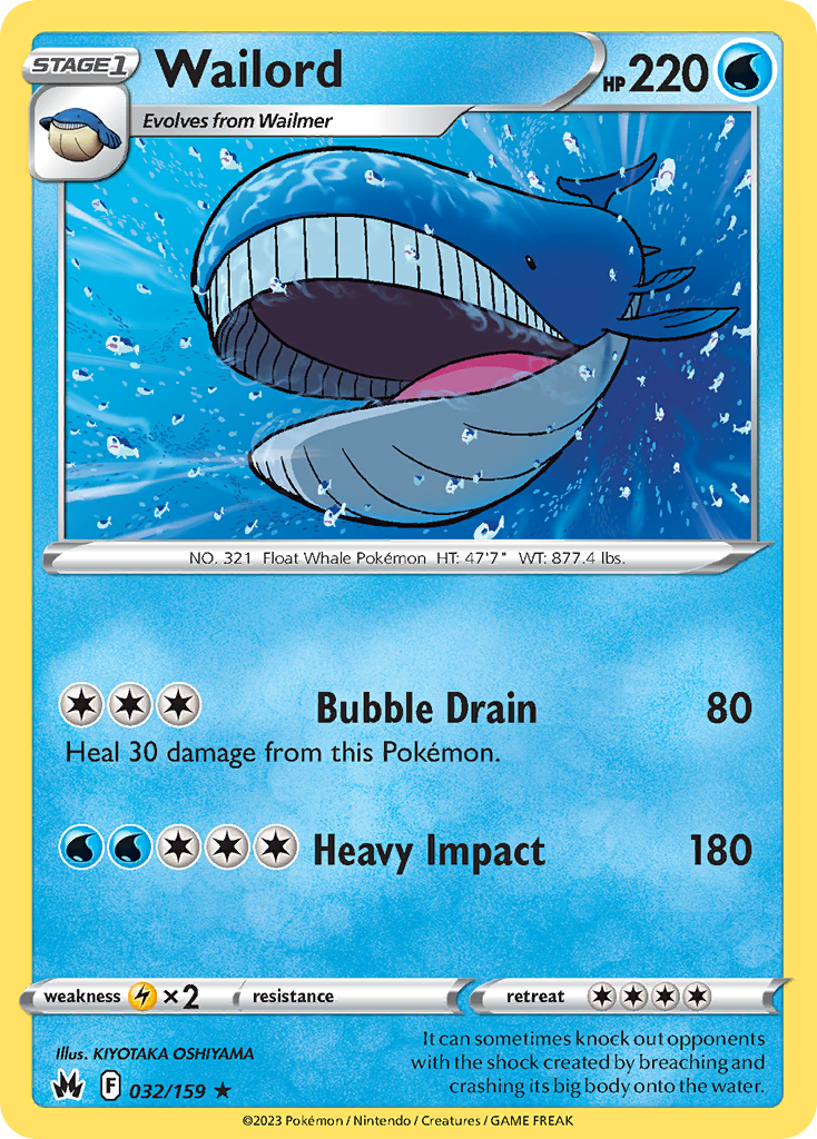 Wailord 032/160 Rare