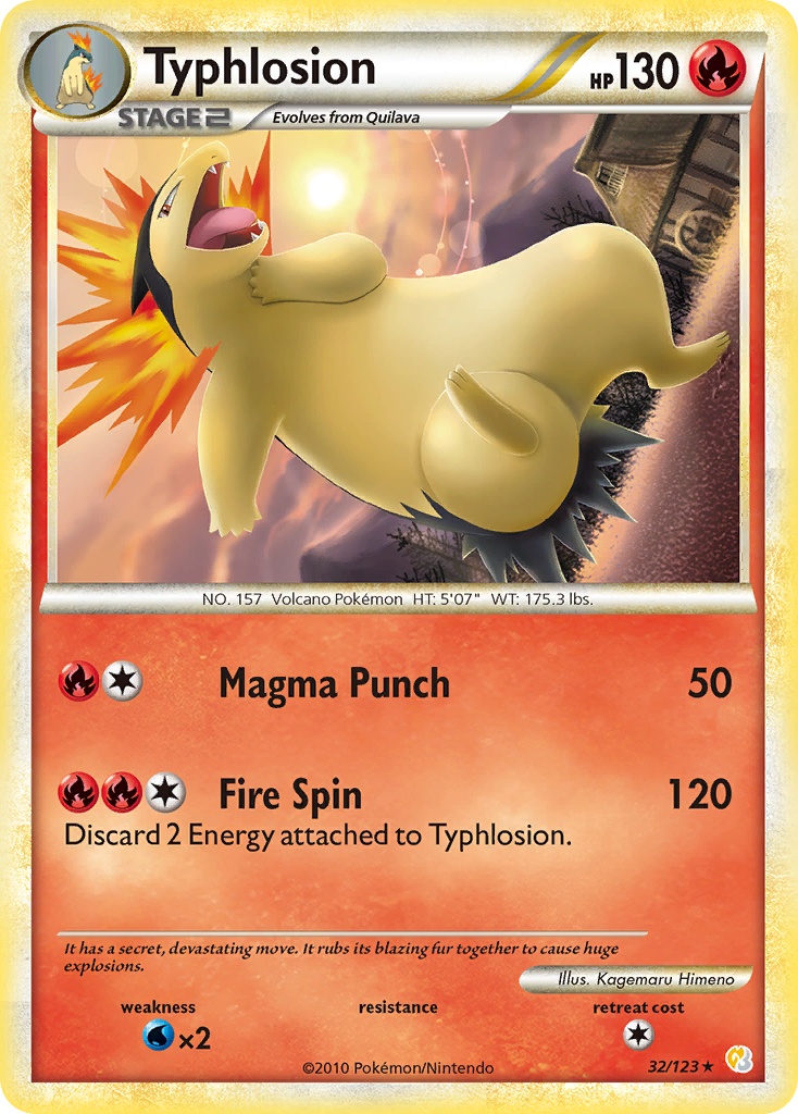 Typhlosion 032/124 Rare
