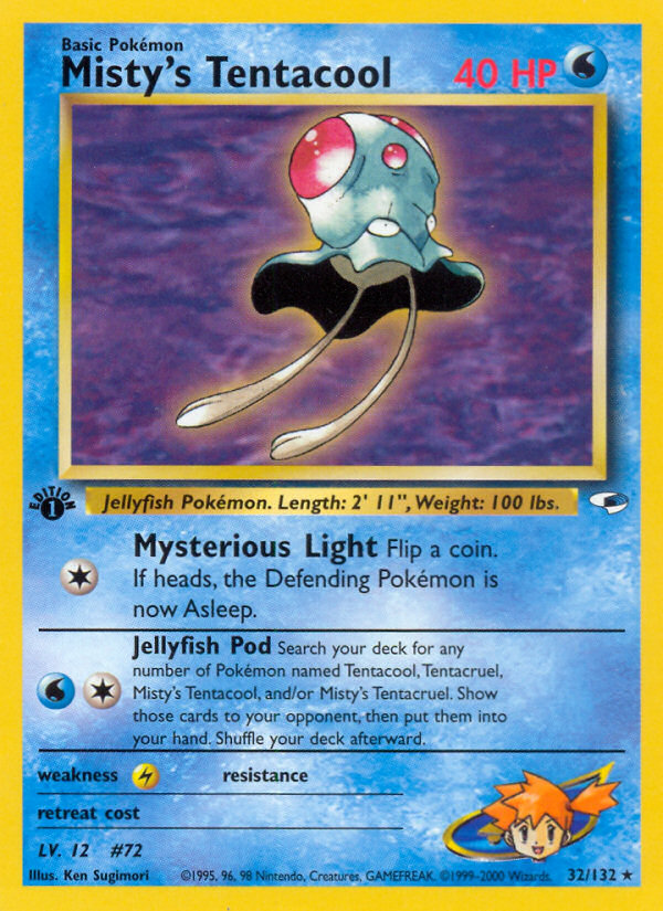 Misty's Tentacool 032/132 Rare