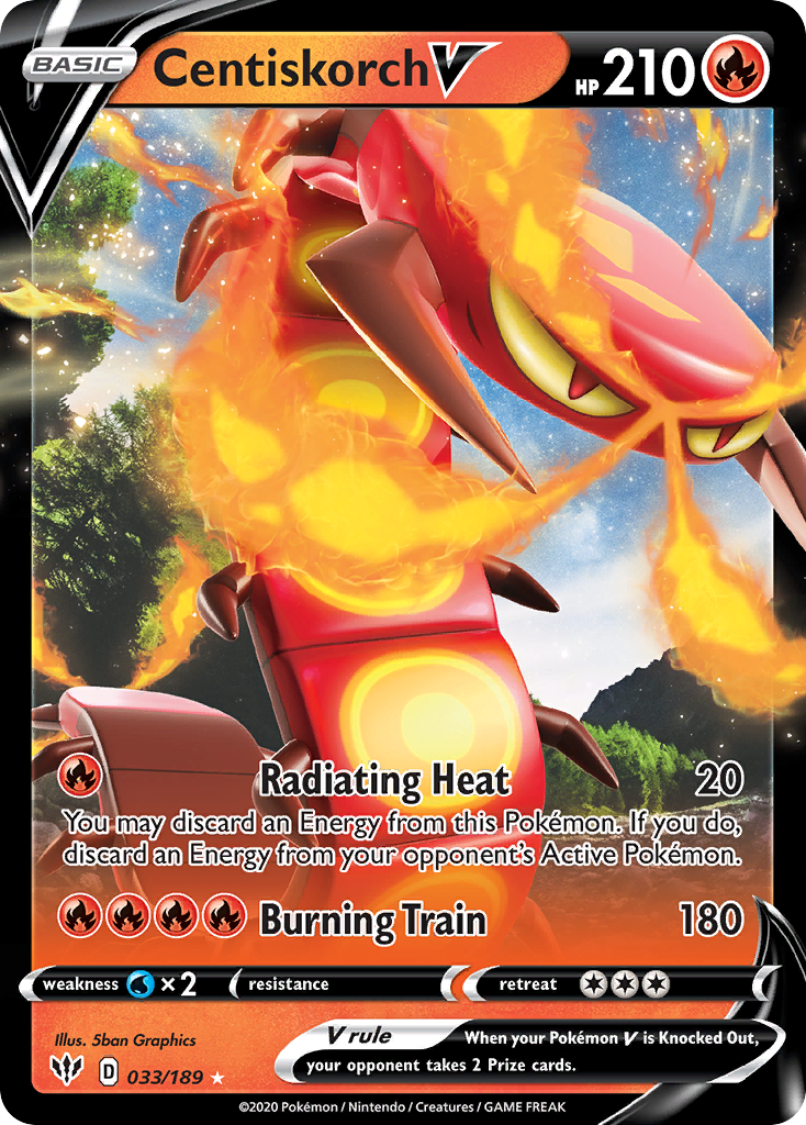 Centiskorch V 033/201 Rare Holo V