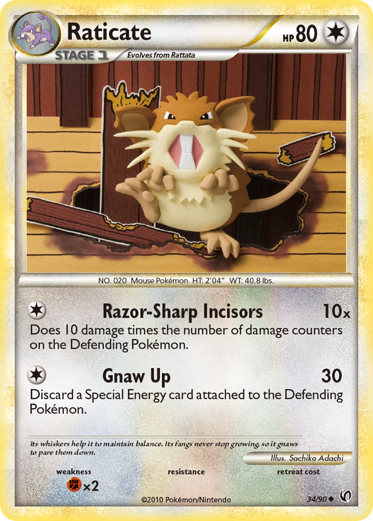 Raticate 034/91 Uncommon