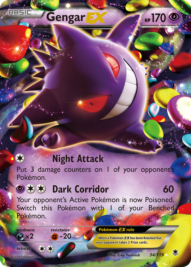 Gengar-EX 034/124 Rare Holo EX