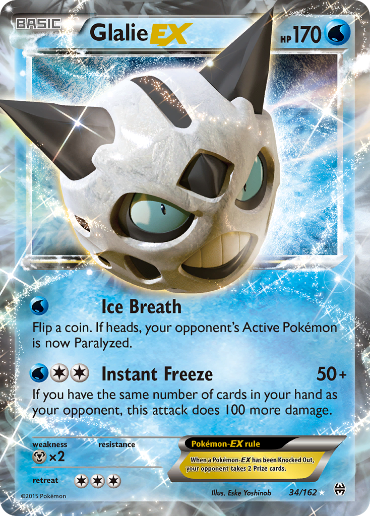 Glalie-EX 034/165 Rare Holo EX