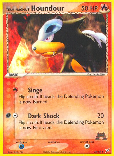 Team Magma's Houndour 035/97 Uncommon