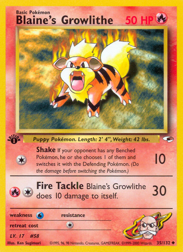 Blaine's Growlithe 035/132 Uncommon