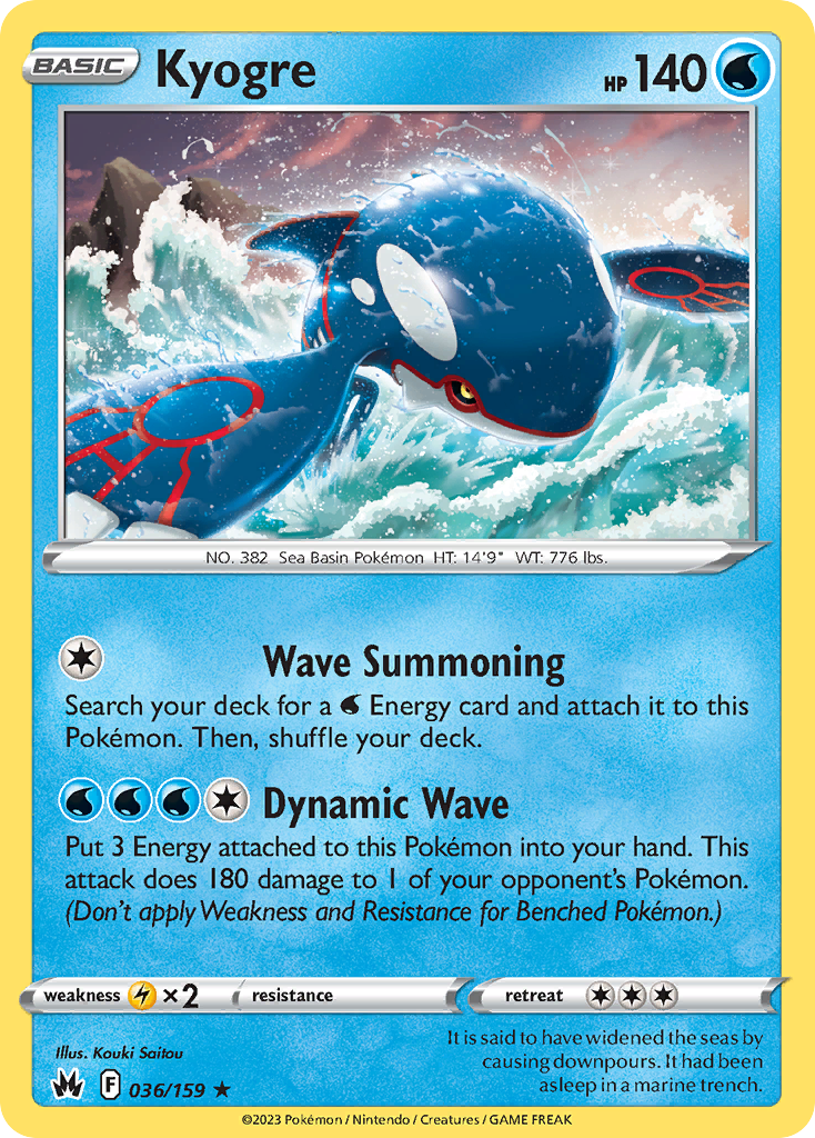Kyogre 036/160 Rare Holo