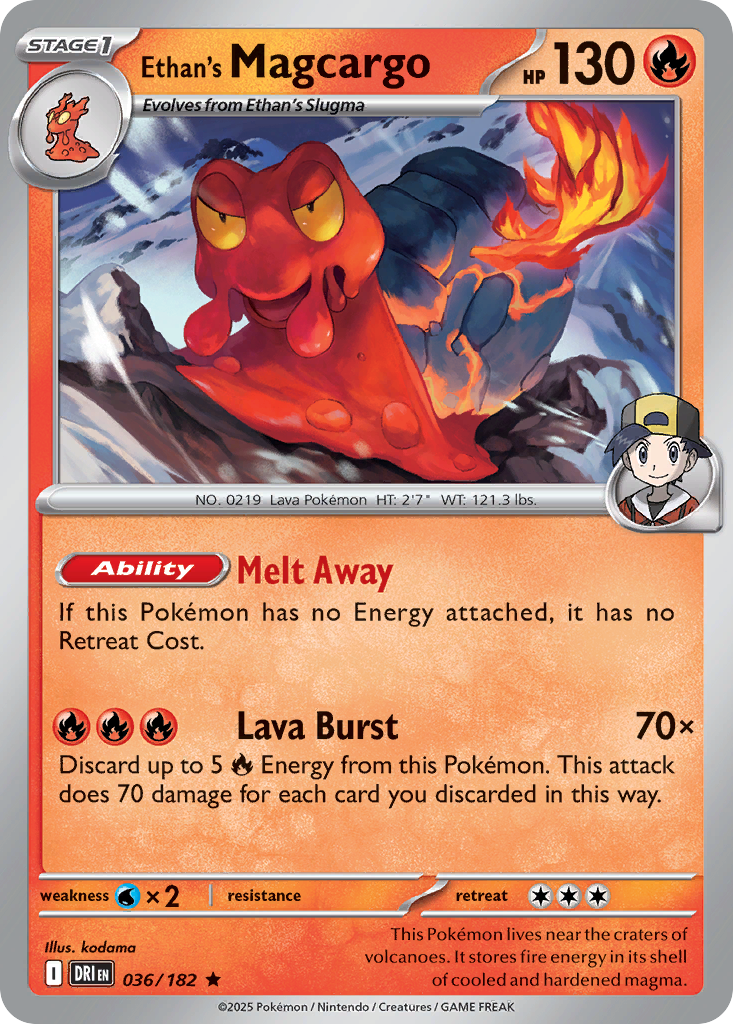 Ethan's Magcargo 036/244 Rare