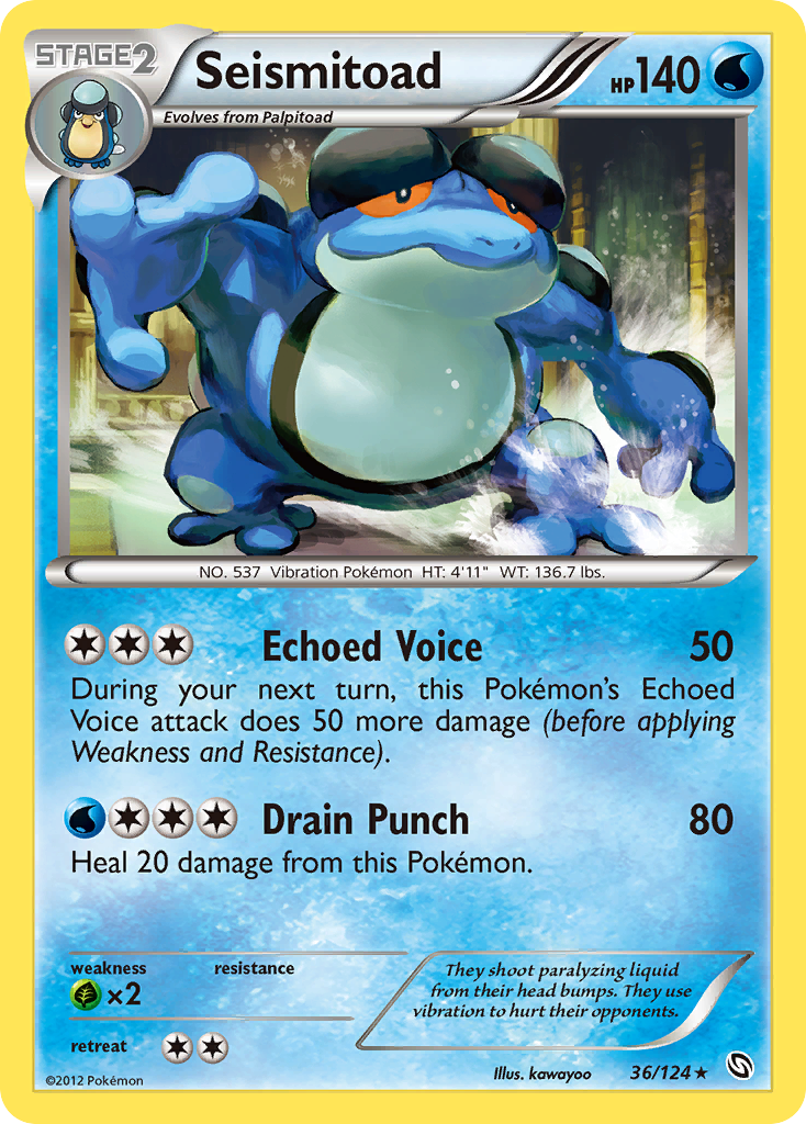 Seismitoad 036/128 Rare